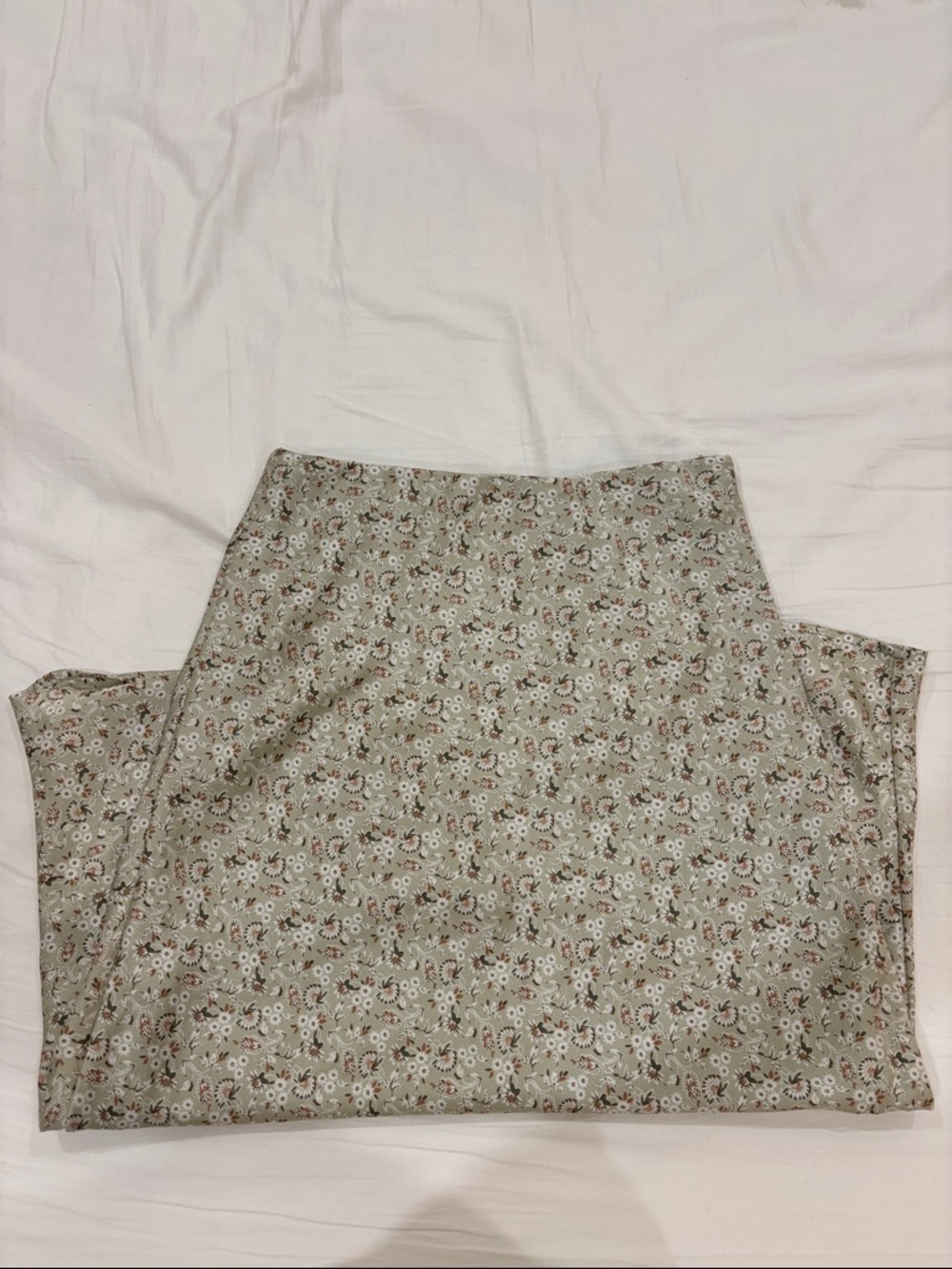 Floral Maxi Skirt in Sage Green